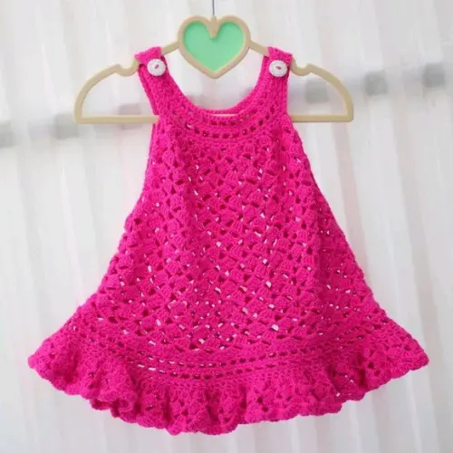 Vestido de Crochê Infantil