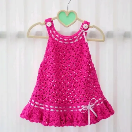 Vestido de Crochê Infantil