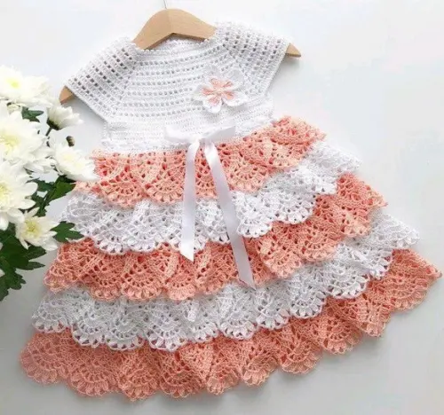 Vestido de Crochê Infantil