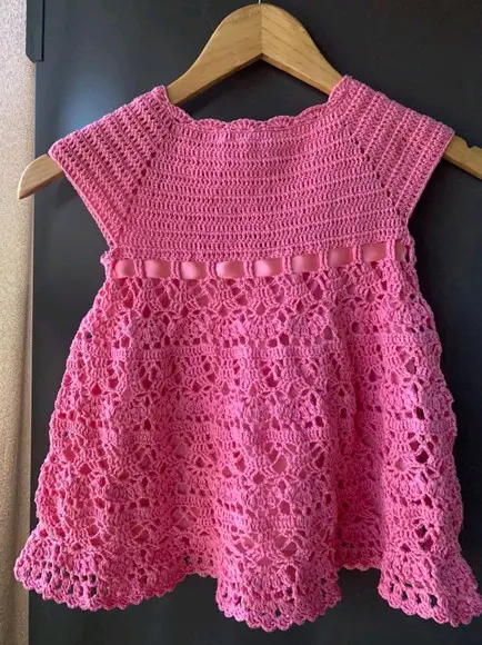Vestido de Crochê Infantil