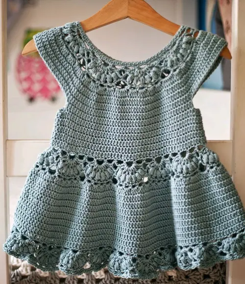 Vestido de Crochê Infantil