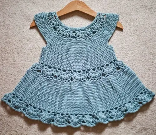 Vestido de Crochê Infantil