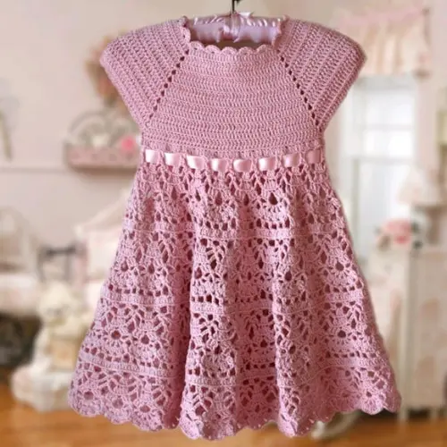 Vestido de Crochê Infantil