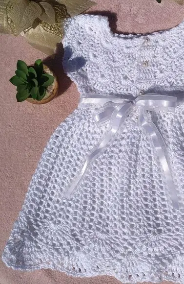 Vestido de Crochê Infantil/bebê
