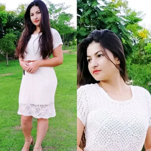 Vestido de crochê Louise