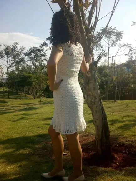 Vestido de crochê Luana