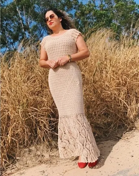 Vestido de crochê paulina