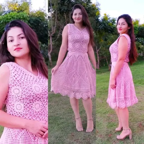 Vestido de crochê Sandy