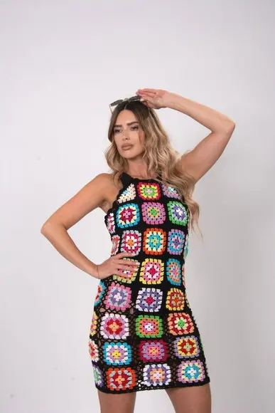 Vestido de crochê Samara