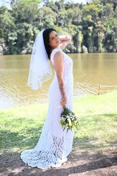Vestido de Noiva em Crochê
