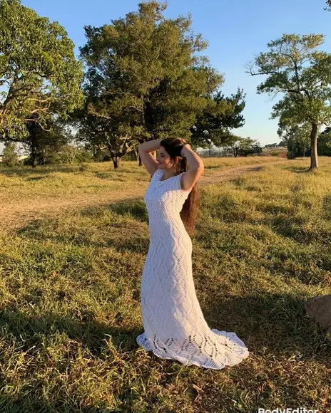 Vestido de Noiva em Crochê