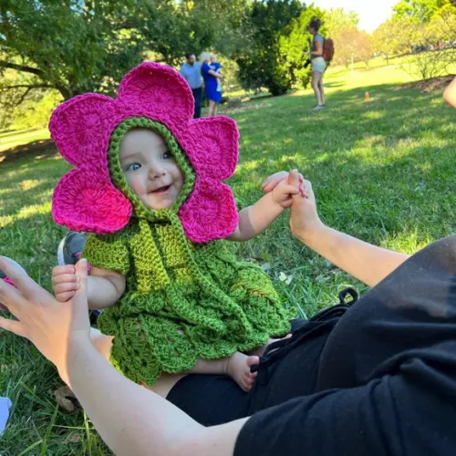 Vestido Flor de Crochê Bebê / Infantil