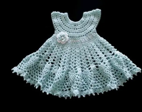 Vestido Infantil Bebê em Crochê