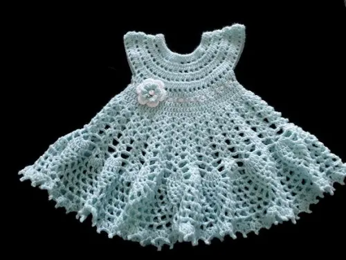Vestido Infantil Bebê em Crochê