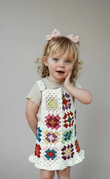 Vestido Infantil de Crochê