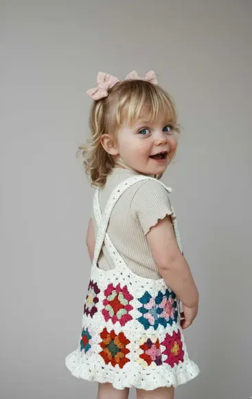 Vestido Infantil de Crochê