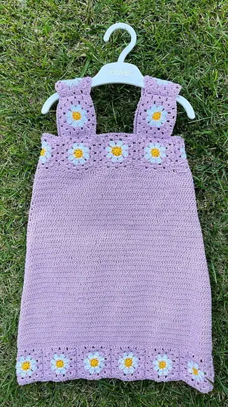 Vestido Infantil de Crochê