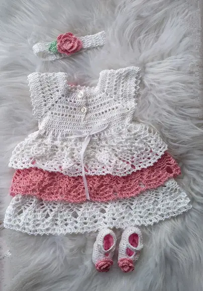 Vestido para Bebê Crochê