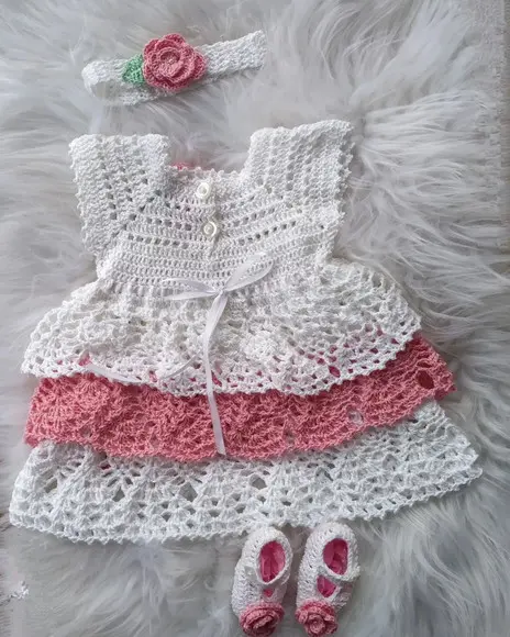 Vestido para Bebê Crochê