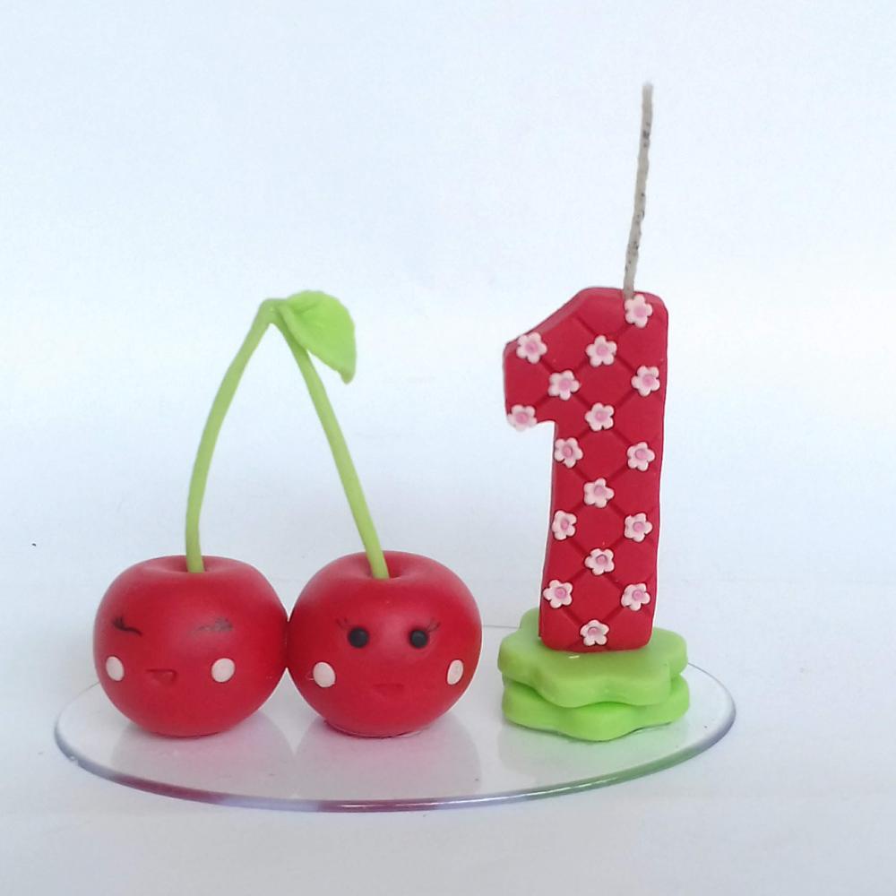 Vela de aniversário cerejinha