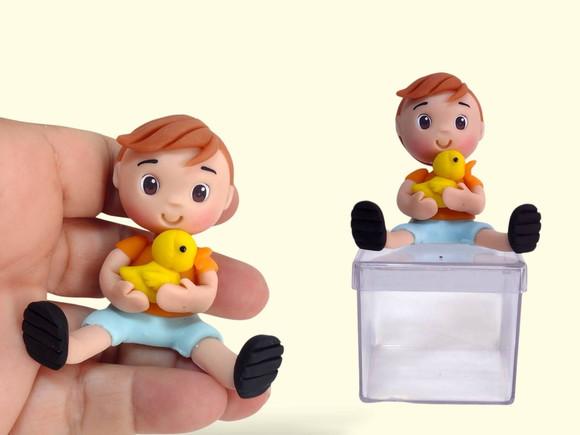 Boneco personalizado tema fazendinha em biscuit lembrancinhas