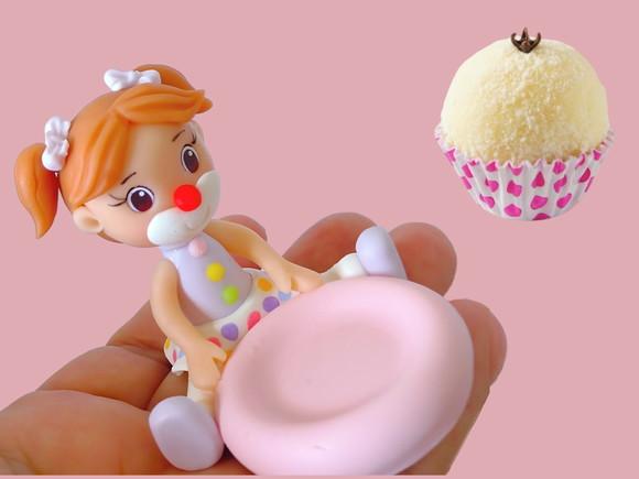 Forminhas para Doces Palhacinha Circo Menina em Biscuit