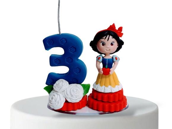 Vela de Biscuit Princesa Branca de Neve