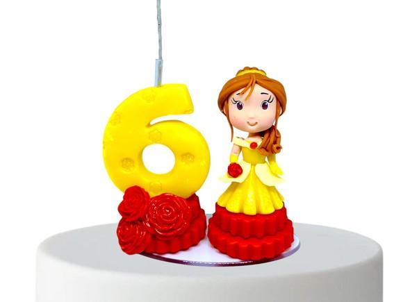 Vela de Biscuit Princesa Bela