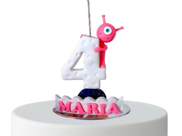 Vela Alien menina em Biscuit Personalizada