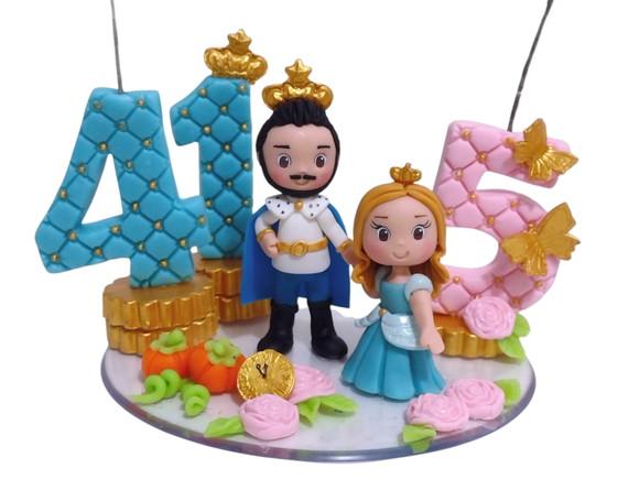 Vela Personalizada Pai Rei e Filha Princesa