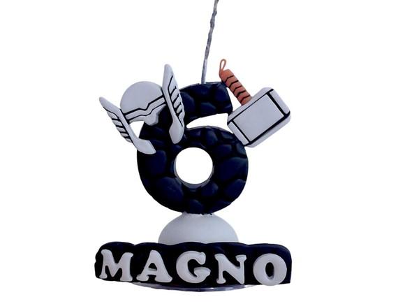 Vela Personalizada Thor com Nome do Aniversariante