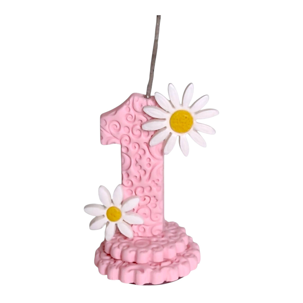 Vela de Aniversário Jardim das Margaridas em Biscuit