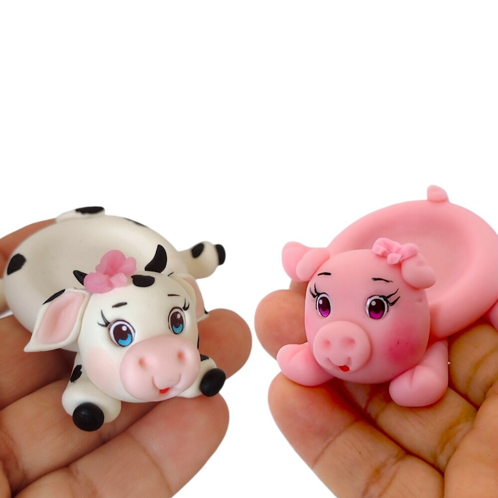 Forminhas para Doces Fazendinha em biscuit