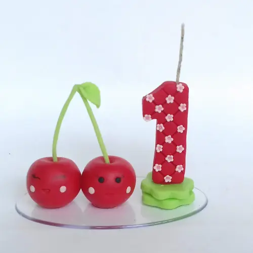Vela de aniversário cerejinha