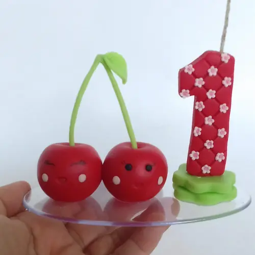 Vela de aniversário cerejinha
