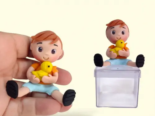 Boneco personalizado tema fazendinha em biscuit lembrancinhas