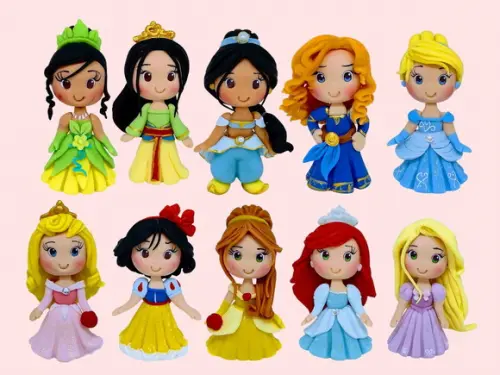 Aplique Princesas 3D de biscuit
