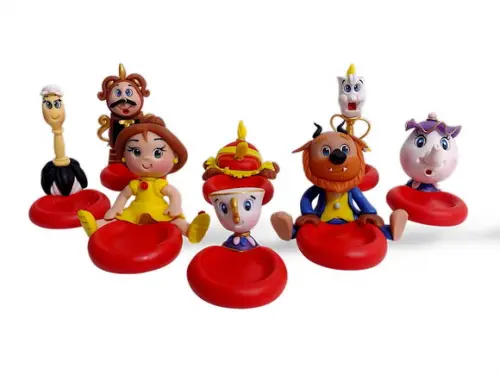 Forminhas para Docinhos em Biscuit Tema A Bela e a Fera