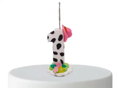 Vela de Aniversário Fazendinha em Biscuit