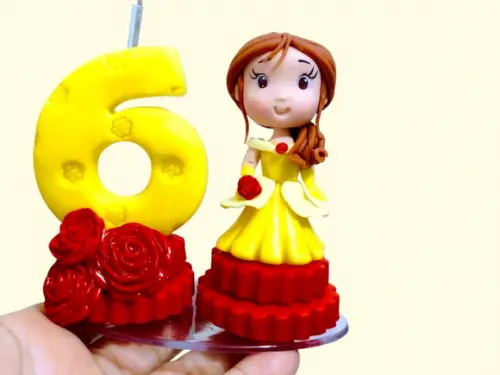 Vela de Biscuit Princesa Bela