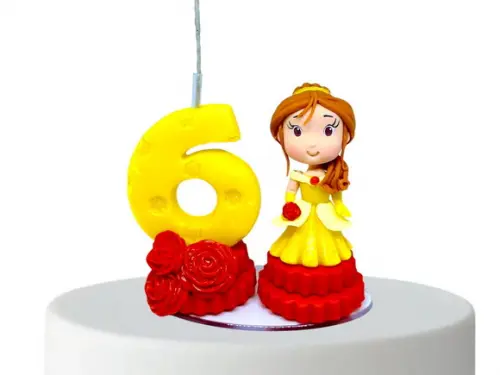 Vela de Biscuit Princesa Bela