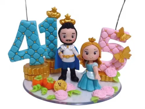 Vela Personalizada Pai Rei e Filha Princesa