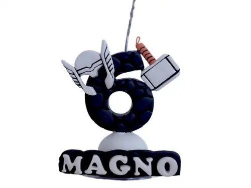 Vela Personalizada Thor com Nome do Aniversariante