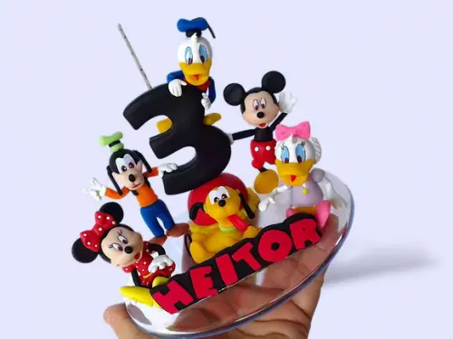 Vela Turma do Ratinho com Nome da Criança