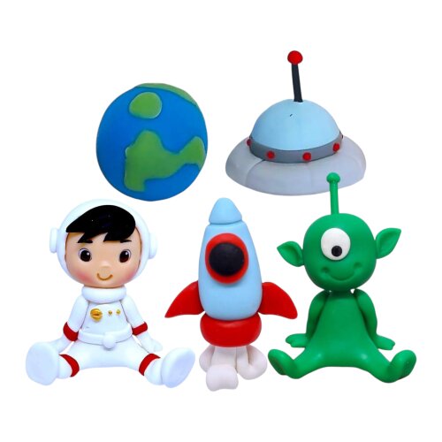 Apliques Astronauta em Biscuit para Lembrancinhas