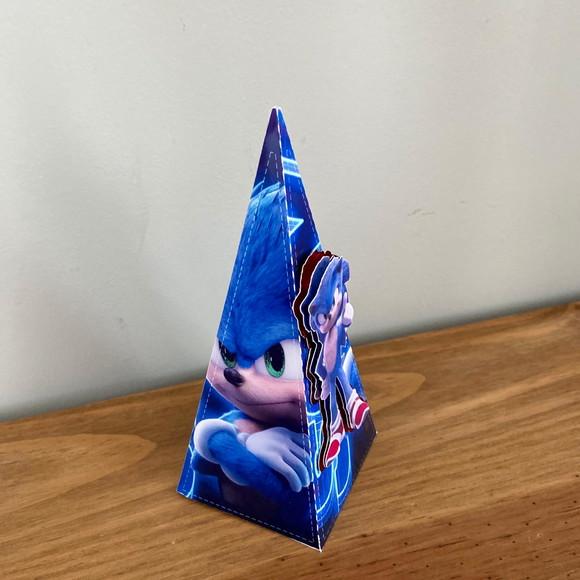 Caixa Cone Personalizada no Tema Sonic!