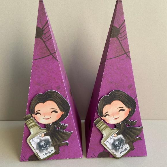 Caixa Cone Personalizada no Tema Wandinha!