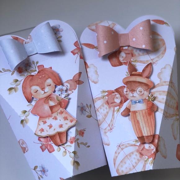 Caixa Coração Personalizada no tema Páscoa!