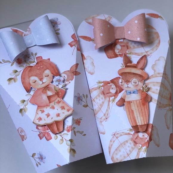 Caixa Coração Personalizada no tema Páscoa!