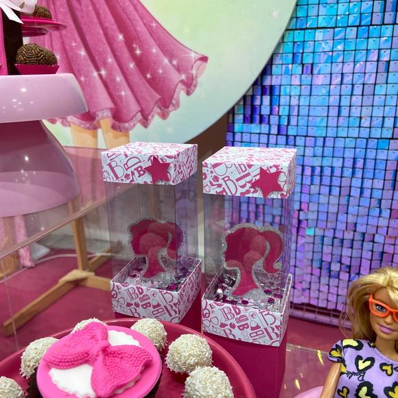 Caixa Dupla Shaker com Acetato Personalizada no Tema Barbie!